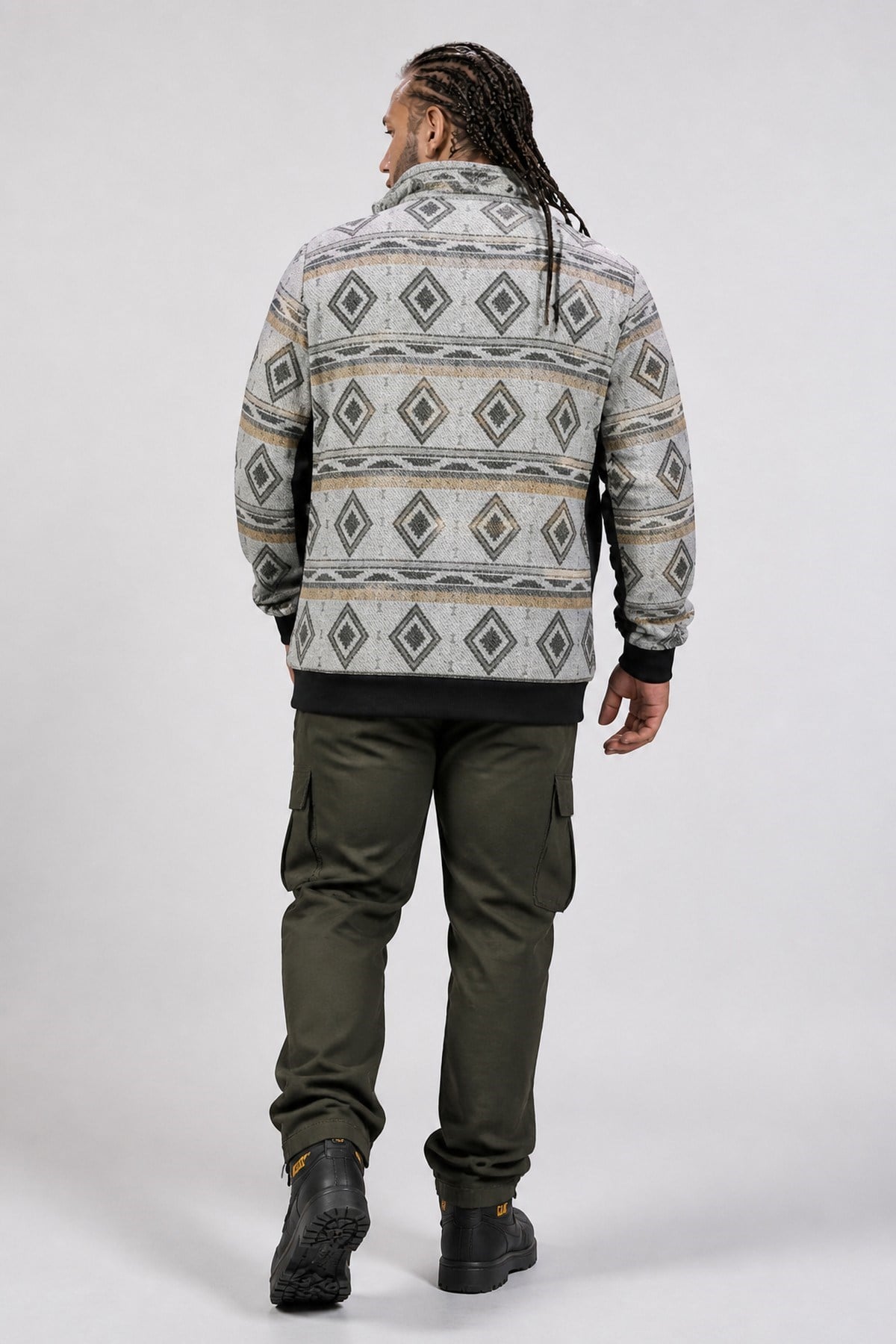Starbattal Sweatshirt Oduncu Polo Yaka Fermuarlı 22220-2209