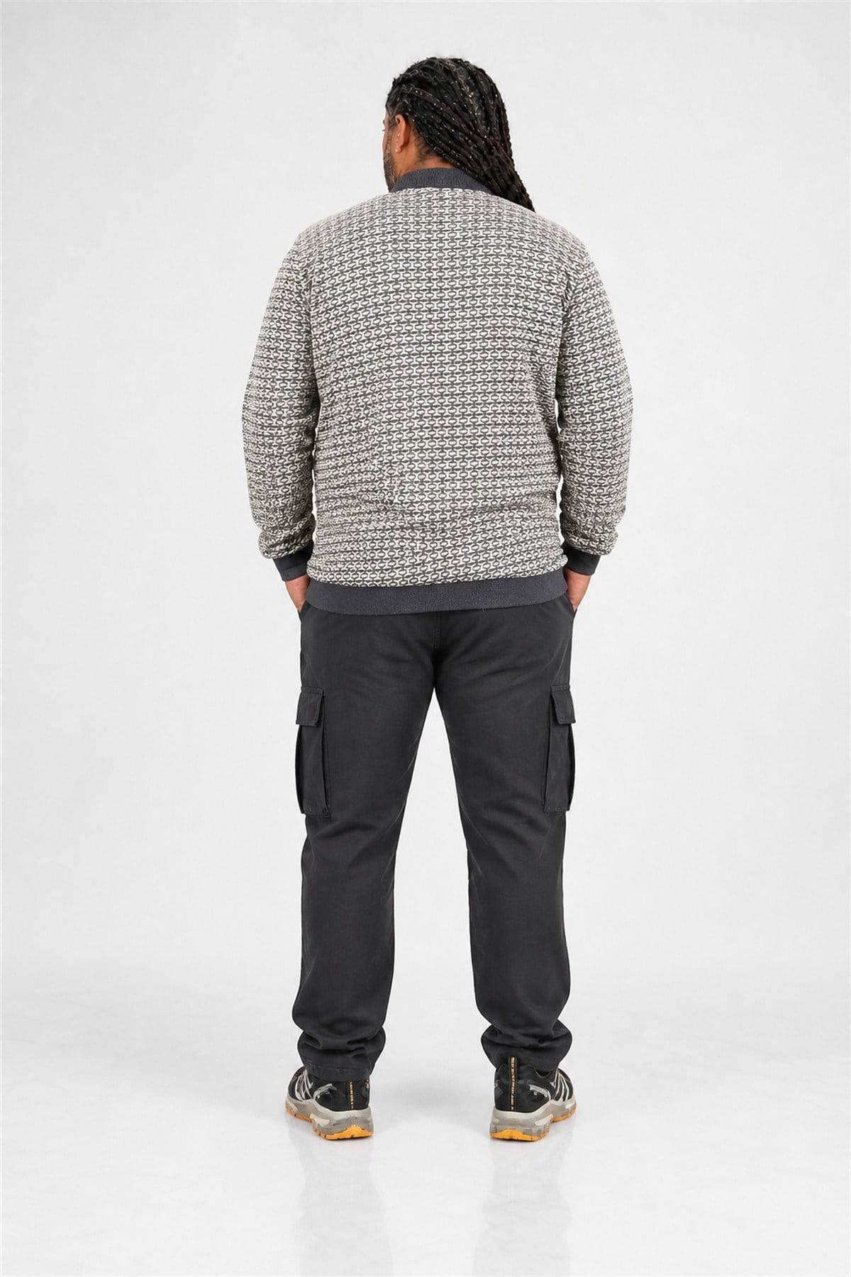 Starbattal Büyük Beden Erkek Sweatshirt Polo Yaka 22714-721