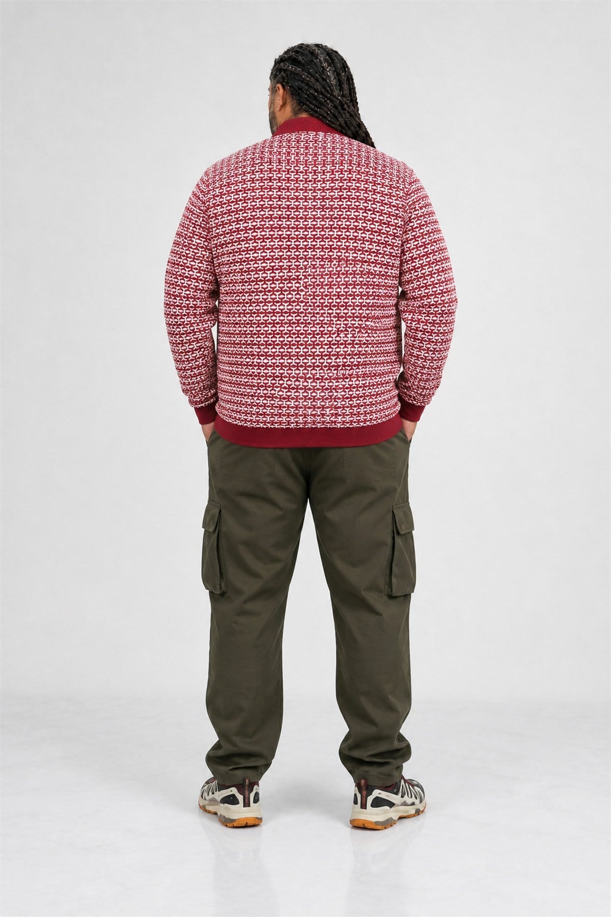 Starbattal Büyük Beden Erkek Sweatshirt Polo Yaka 22714-714