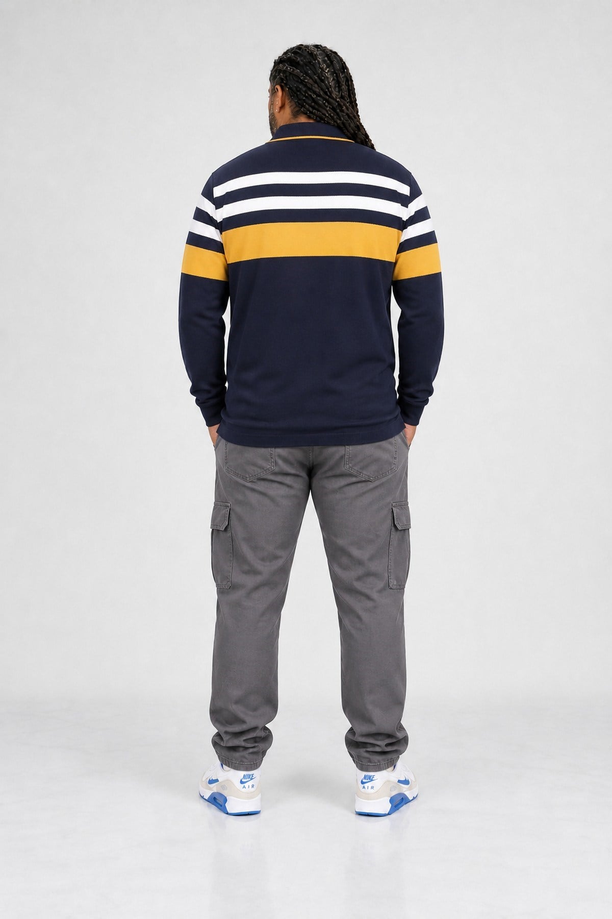 Starbattal Büyük Beden Erkek Polo Yaka Sweatshirt 22404-728