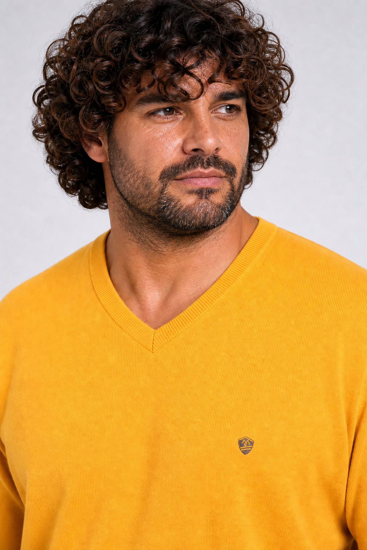 Starbattal Büyük Beden Selanik V Yaka Classic Sweat 23201 HARDAL