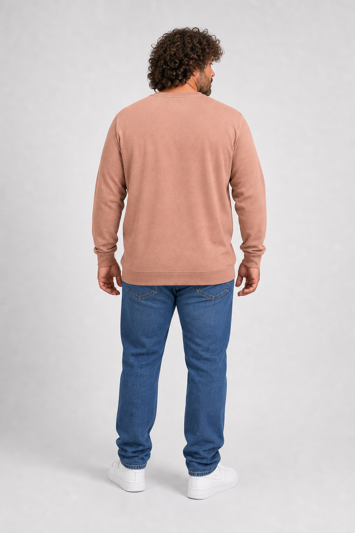 Starbattal Büyük Beden Selanik V Yaka Classic Sweat 23201 S.KAHVE