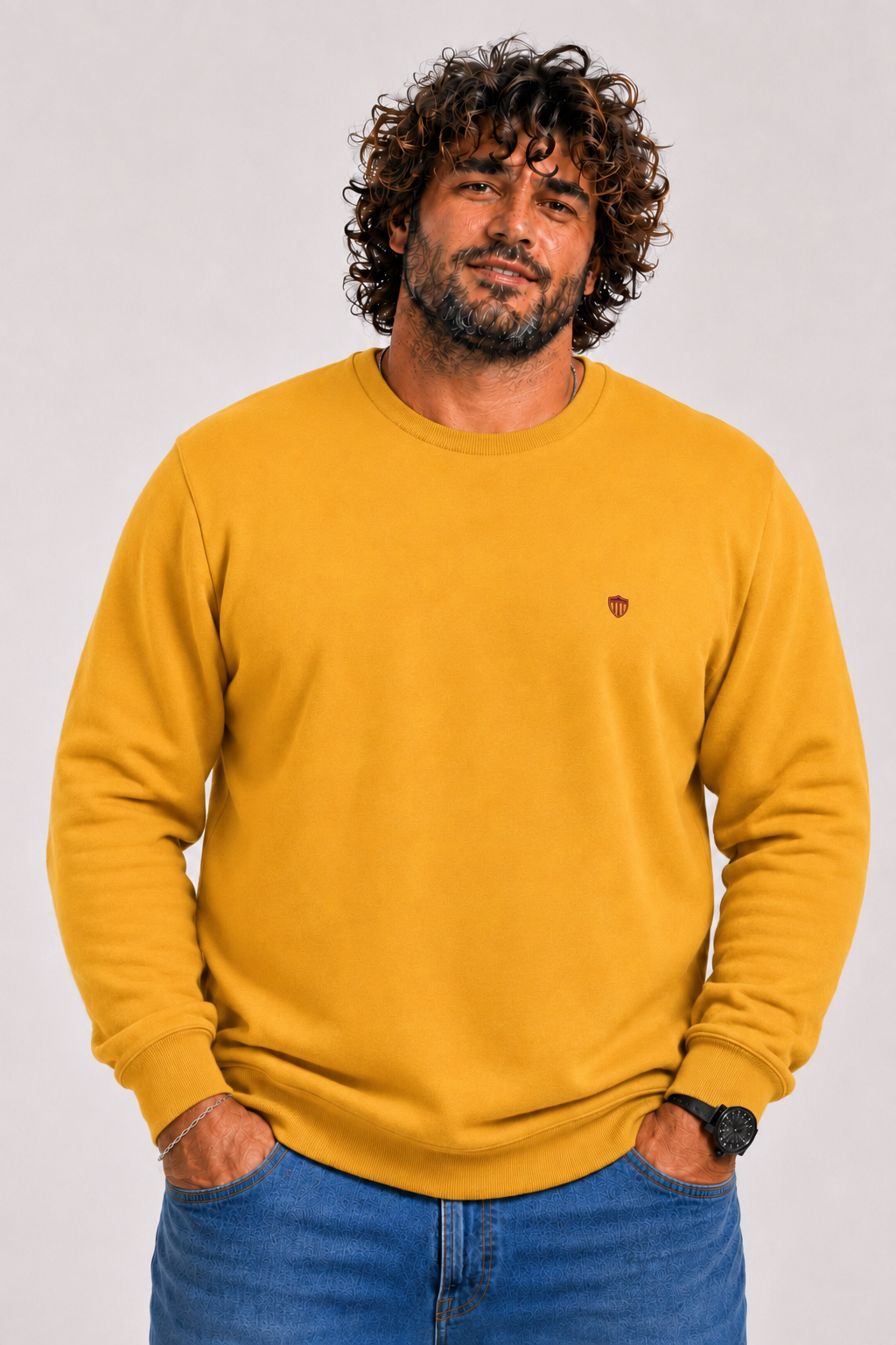 Starbattal Büyük Beden Selanik Classic Sweat 23200 HARDAL