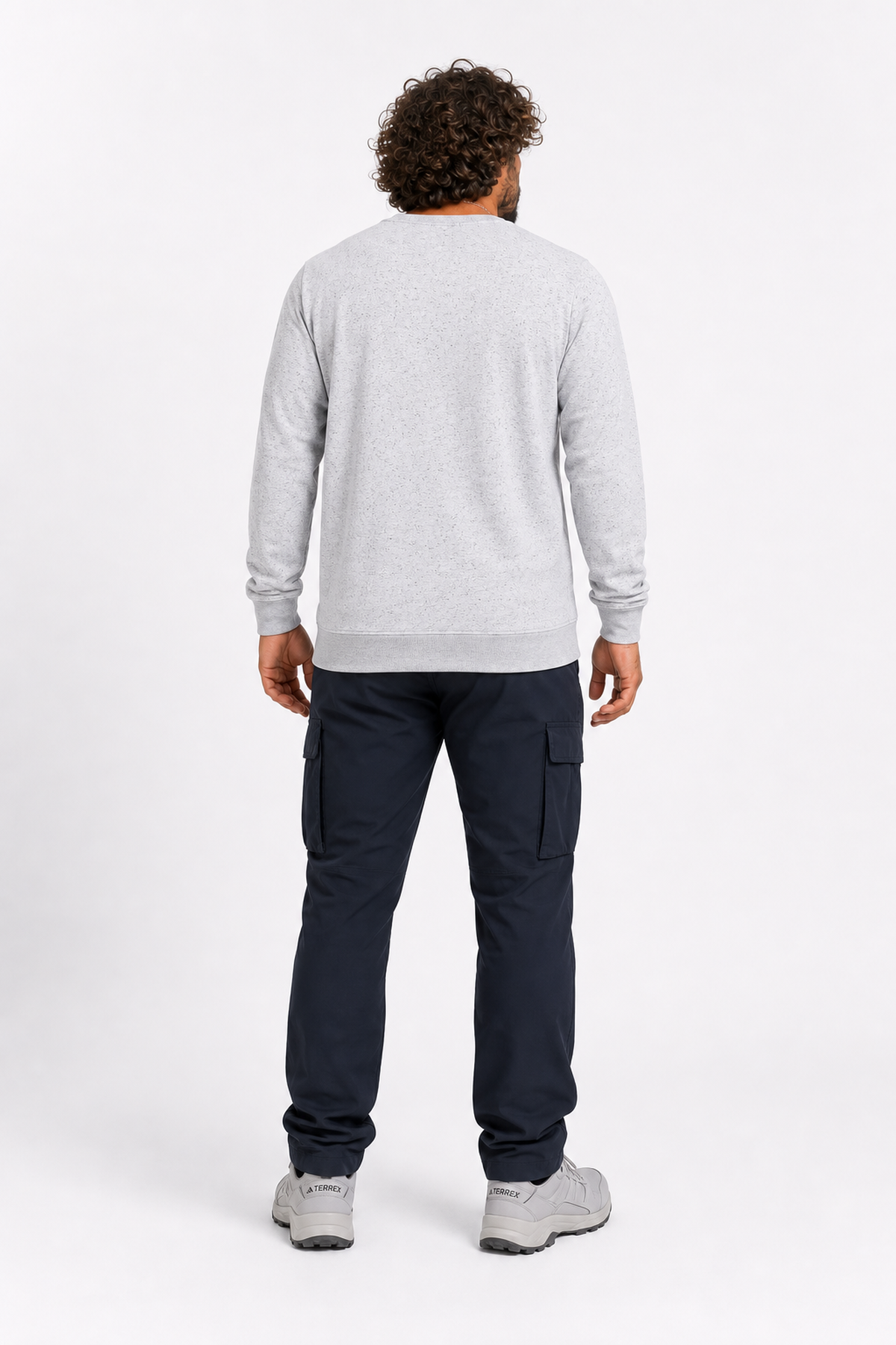 Starbattal Büyük Beden Sweatshirt Bisiklet Yaka Deri Arma 22703-2135