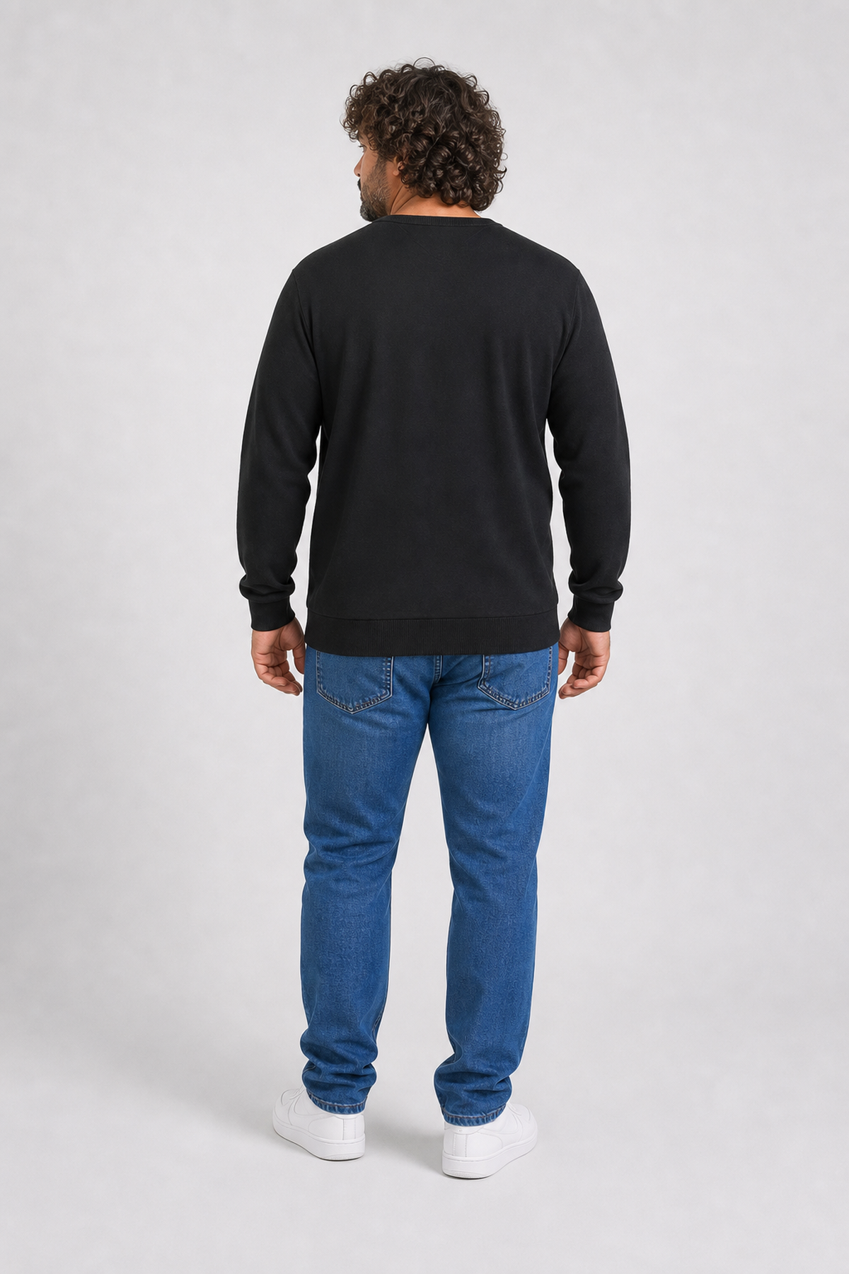 Starbattal Büyük Beden Selanik V Yaka Classic Sweat 23201 SIYAH