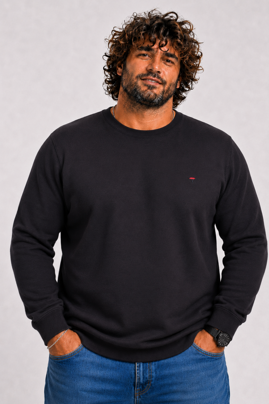 Starbattal Büyük Beden Selanik Classic Sweat 23200 SIYAH