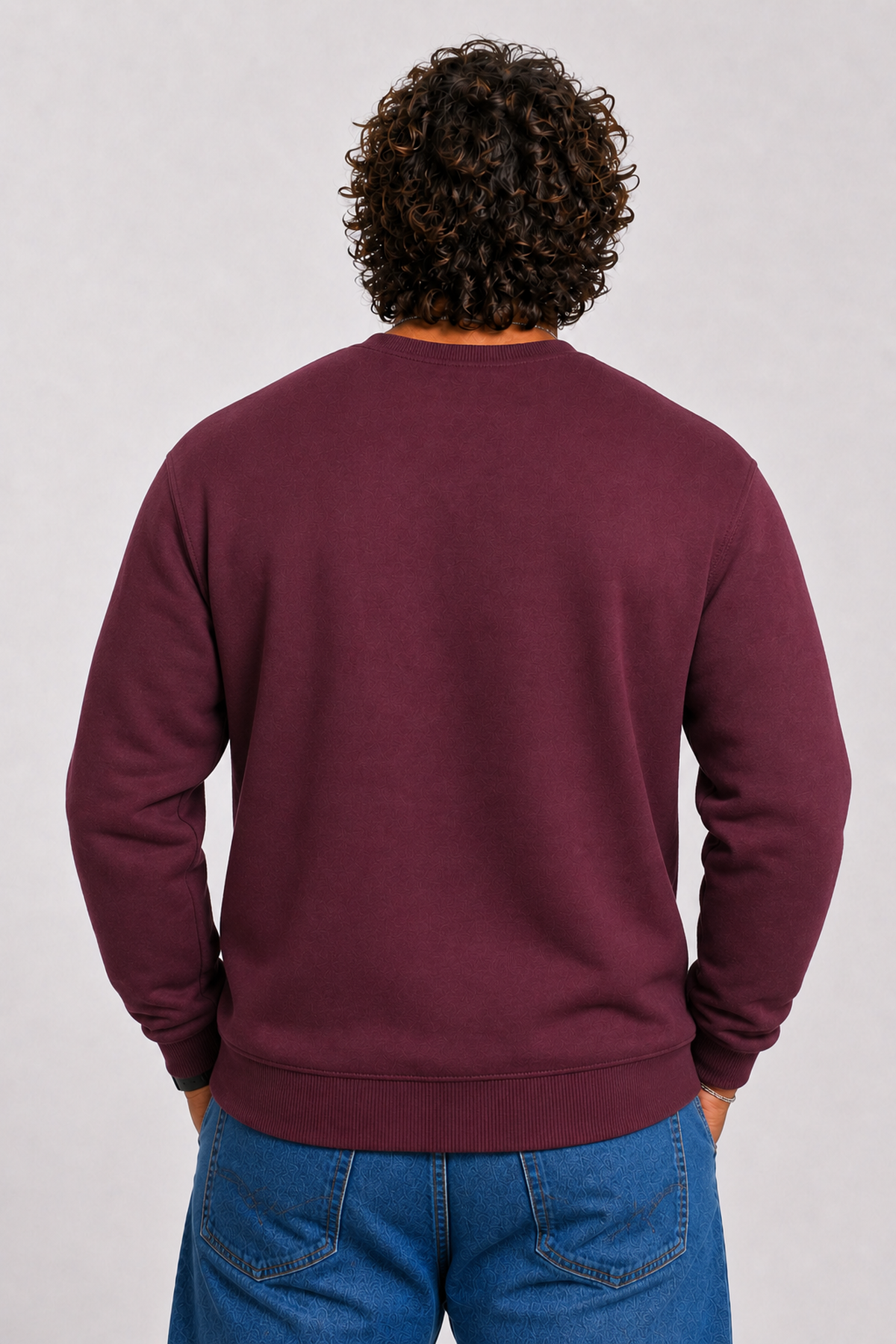 Starbattal Erkek Büyük Beden Sıfır Yaka 3ip Sweat Black 24202 MURDUM