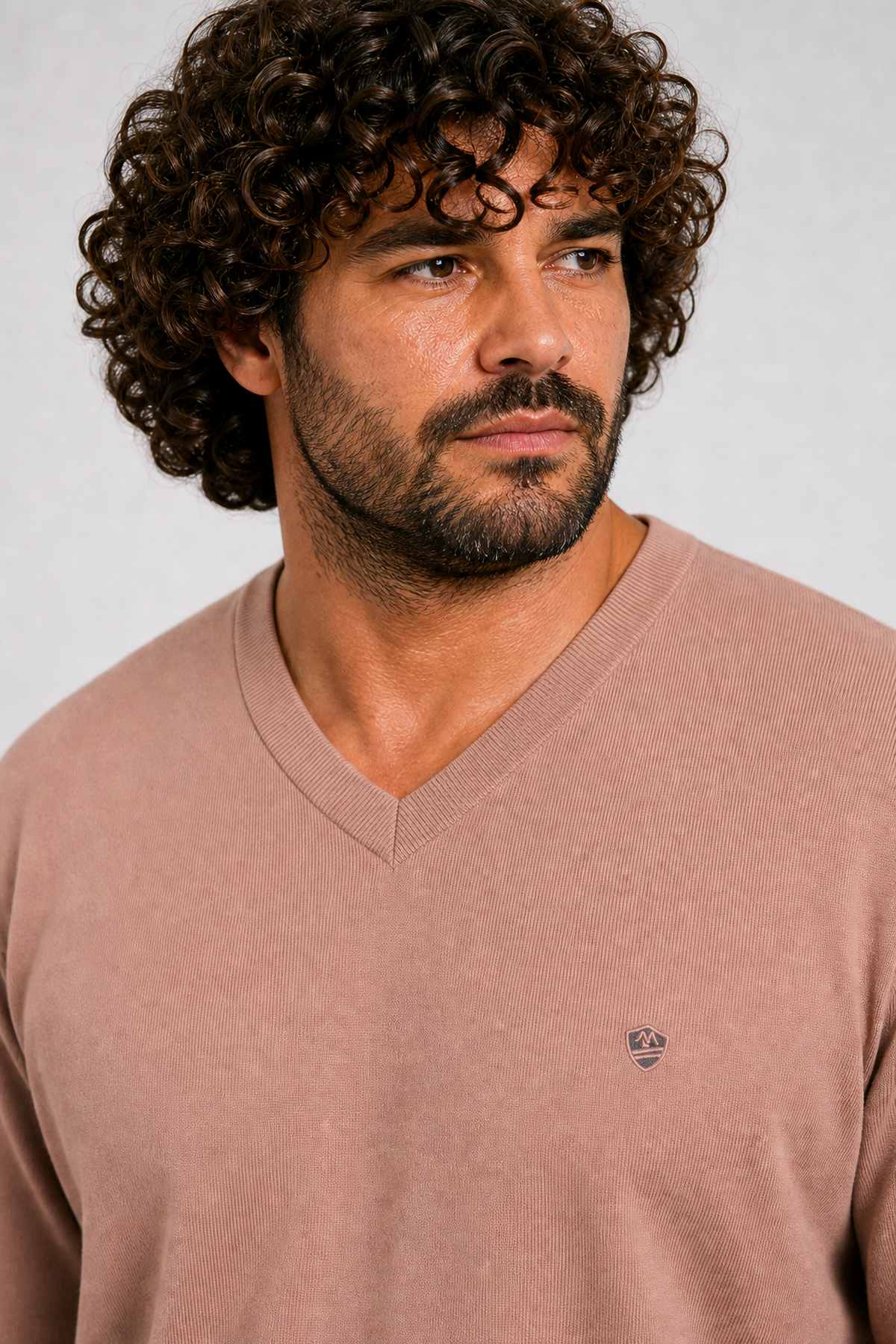 Starbattal Büyük Beden Selanik V Yaka Classic Sweat 23201 S.KAHVE
