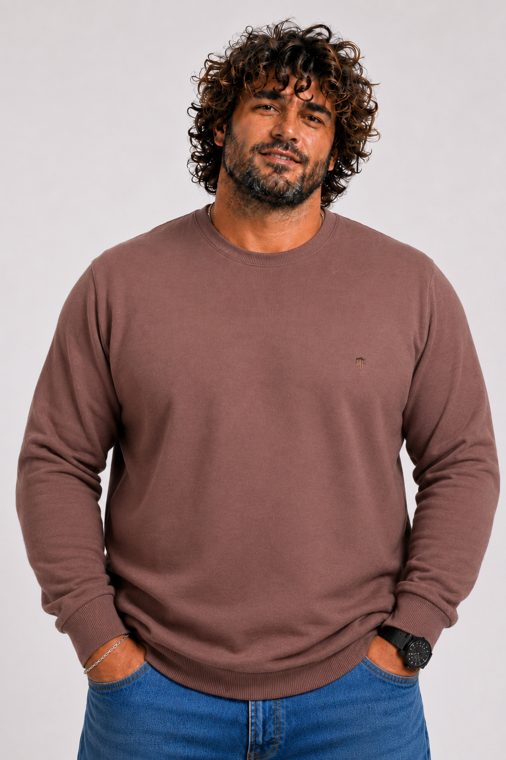 Starbattal Büyük Beden Selanik Classic Sweat 23200 TABA