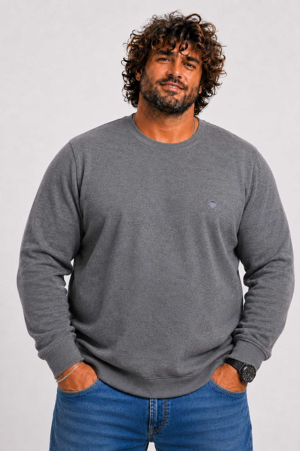 Starbattal Büyük Beden Selanik Classic Sweat 23200 ANTRASIT