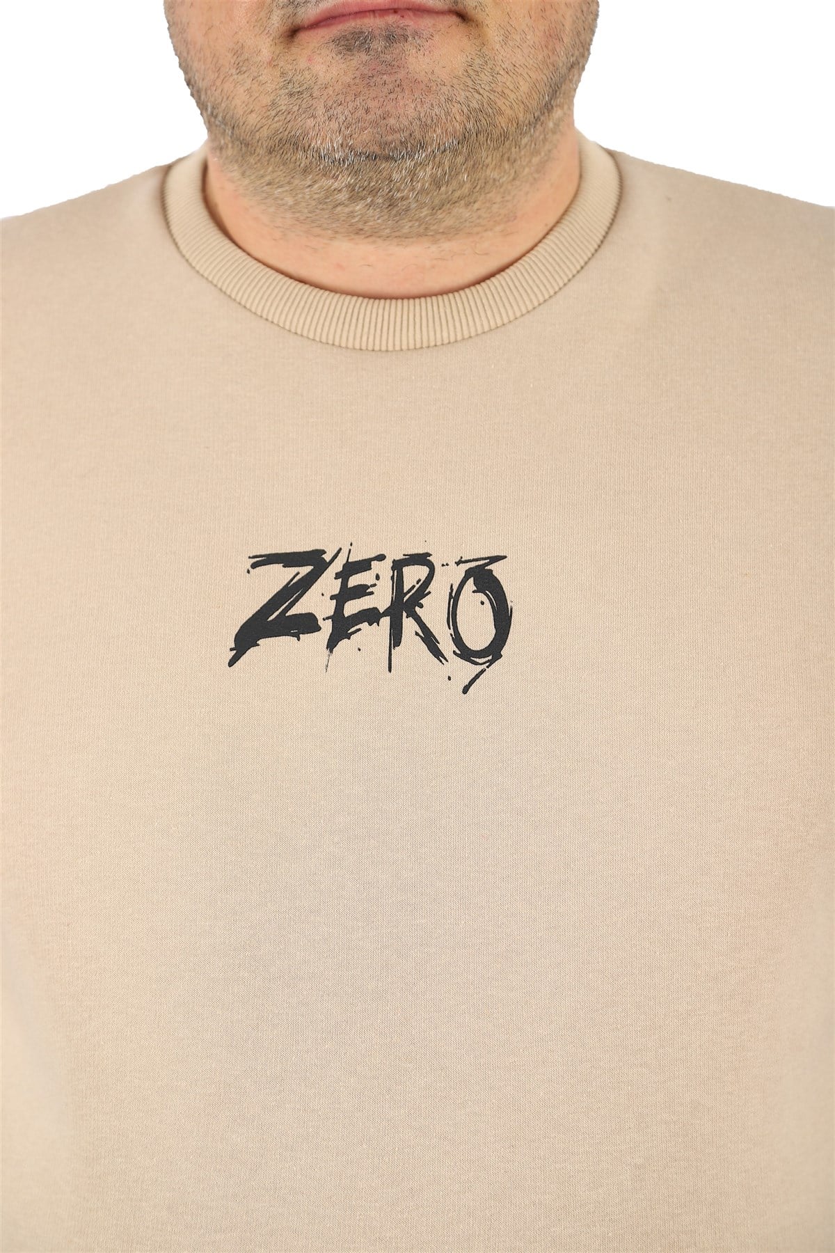 Starbattal Büyük Beden Erkek Sweat Zero 22732 BEJ