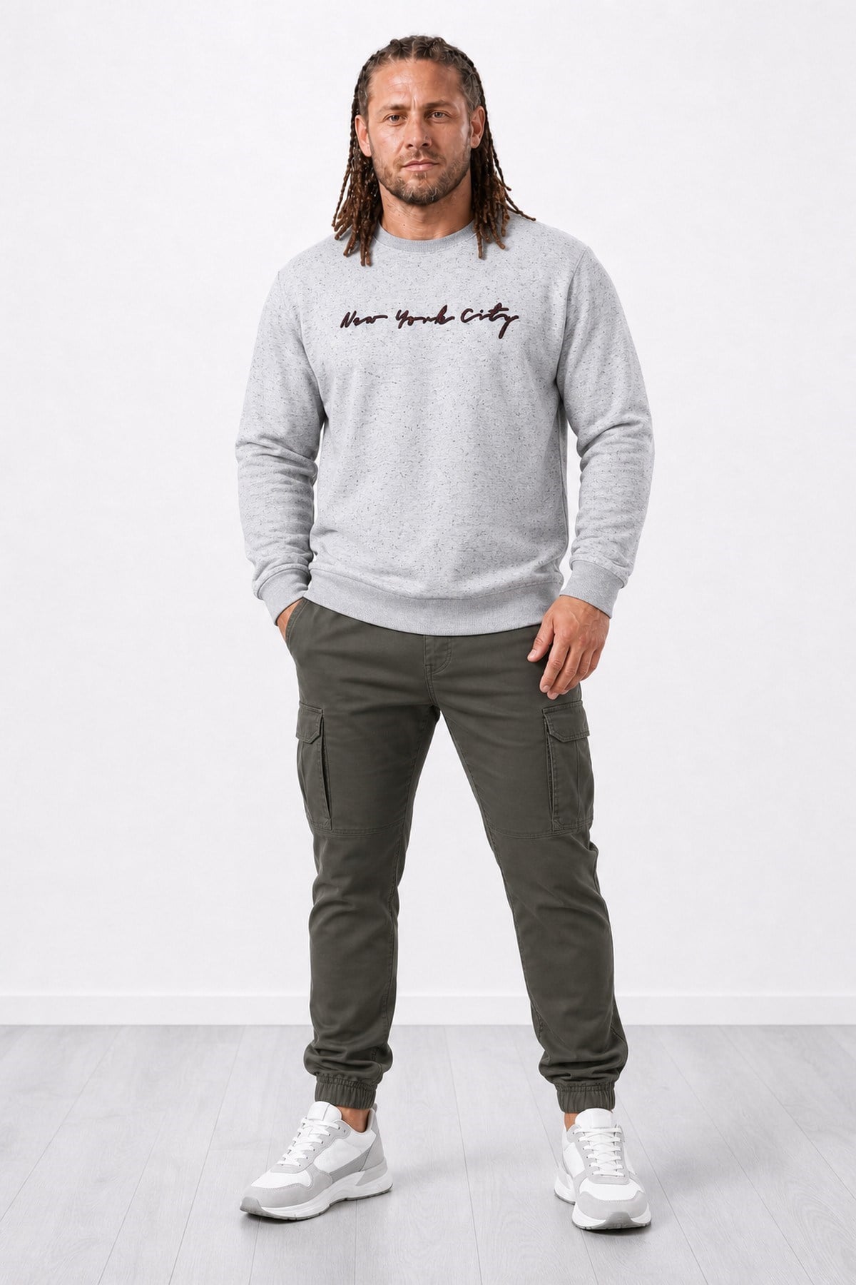 Starbattal Büyük Beden Sweat New York Cıty 22704-2095