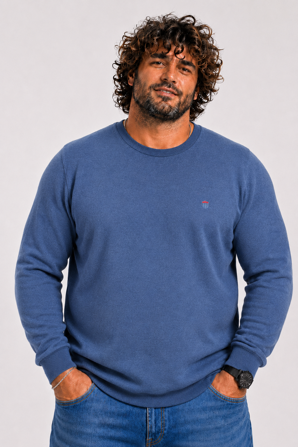 Starbattal Büyük Beden Selanik Classic Sweat 23200 Marin