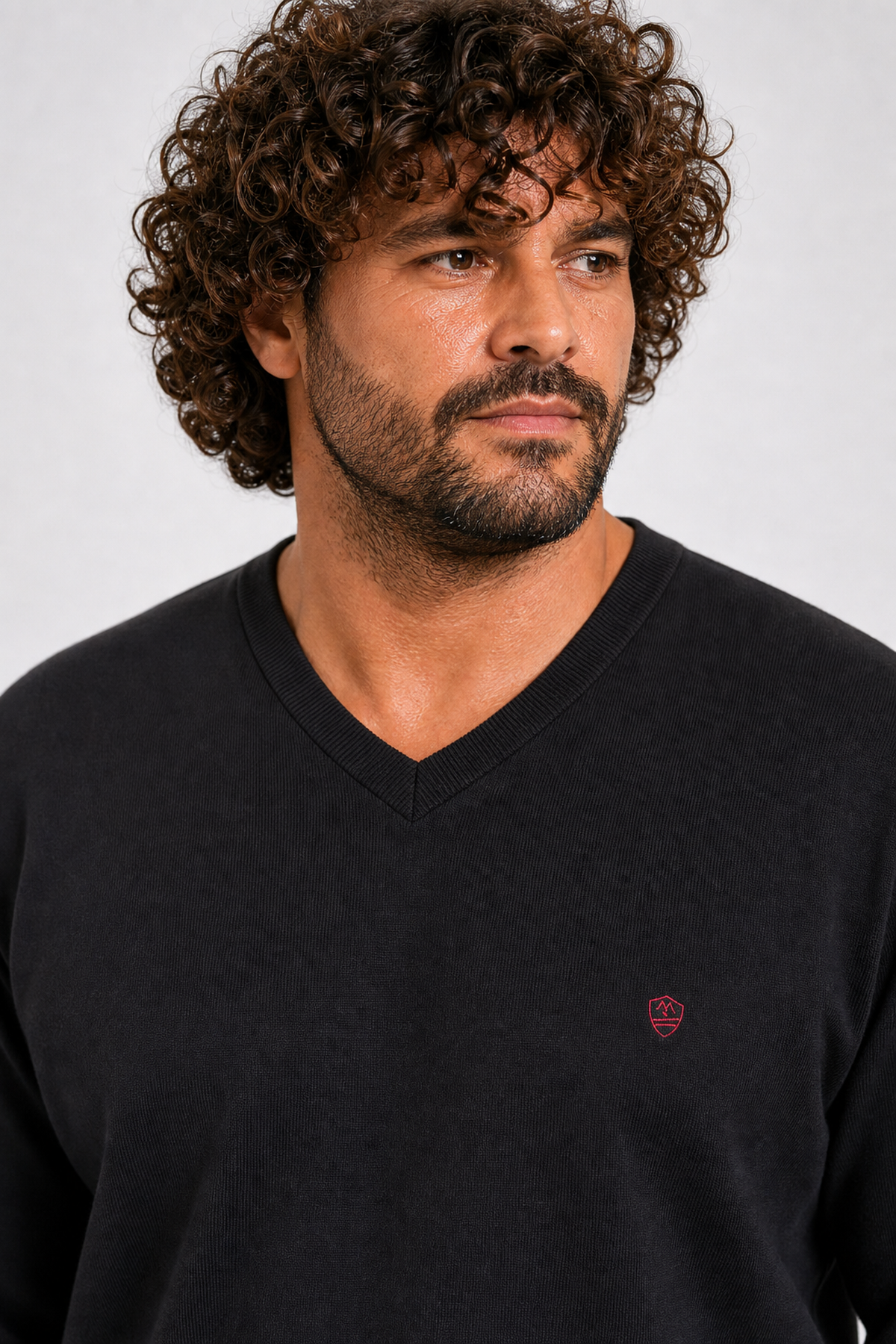 Starbattal Büyük Beden Selanik V Yaka Classic Sweat 23201 SIYAH