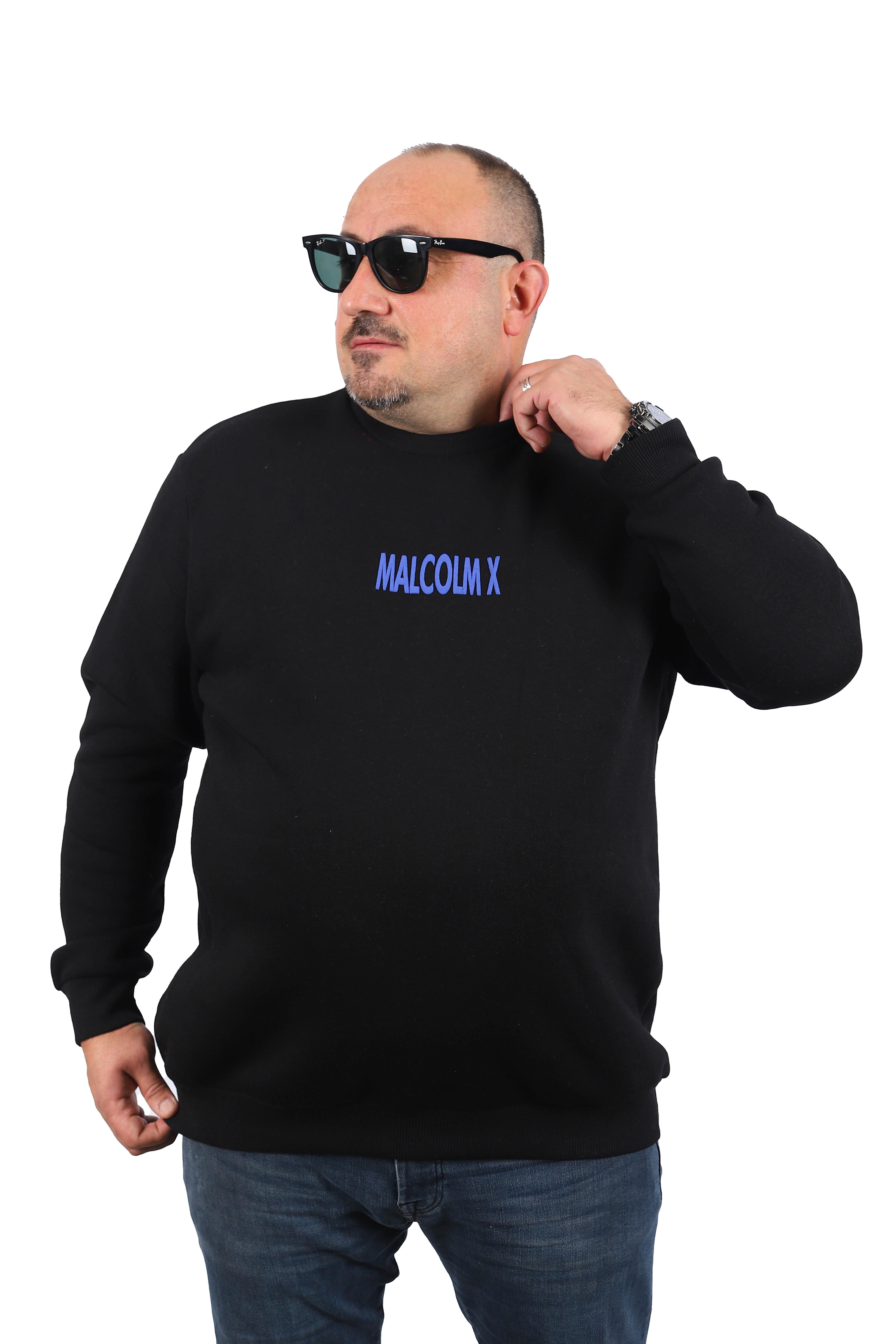 Starbattal Büyük Beden Erkek Sweat MalcolmX 22735 SIYAH