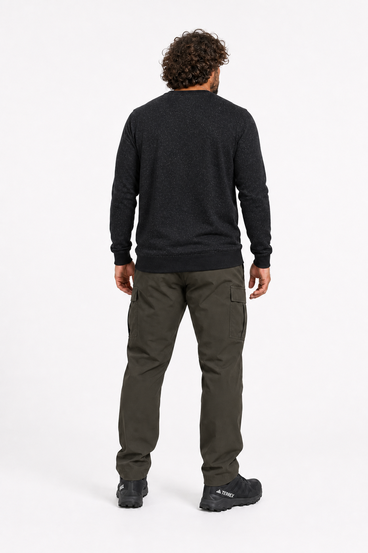 Starbattal Büyük Beden Sweatshirt Bisiklet Yaka Deri Arma 22703-2119