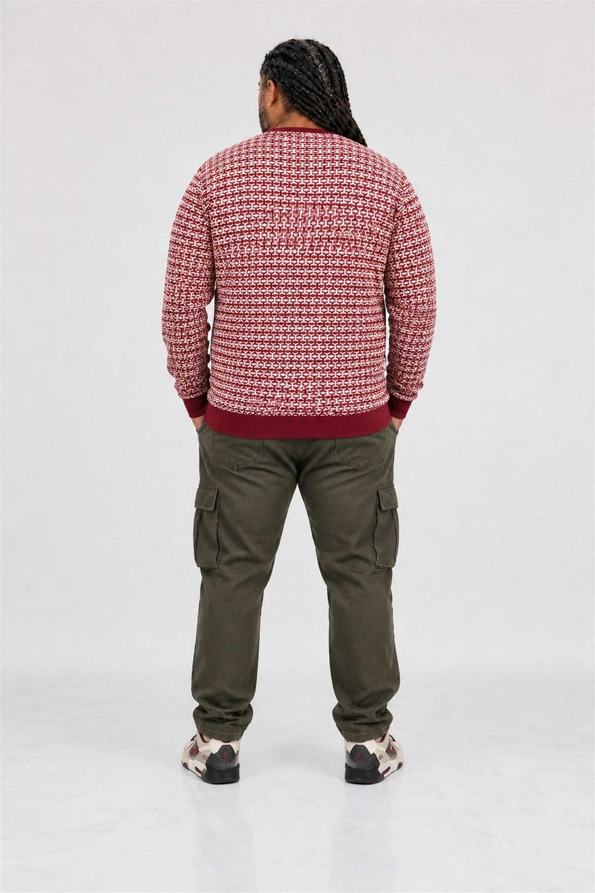 Starbattal Büyük Beden Erkek Bisiklet Yaka Sweatshirt 22715-778