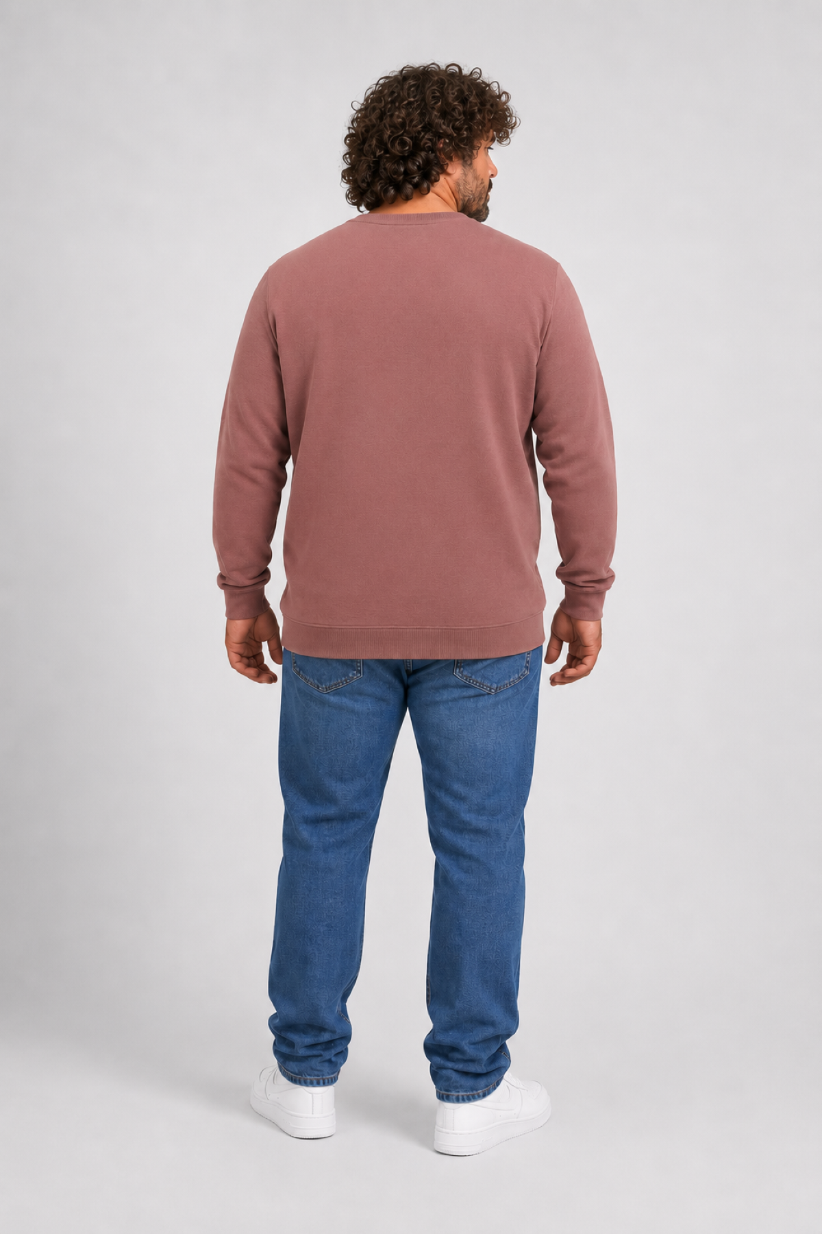 Starbattal Büyük Beden Selanik V Yaka Classic Sweat 23201 TABA