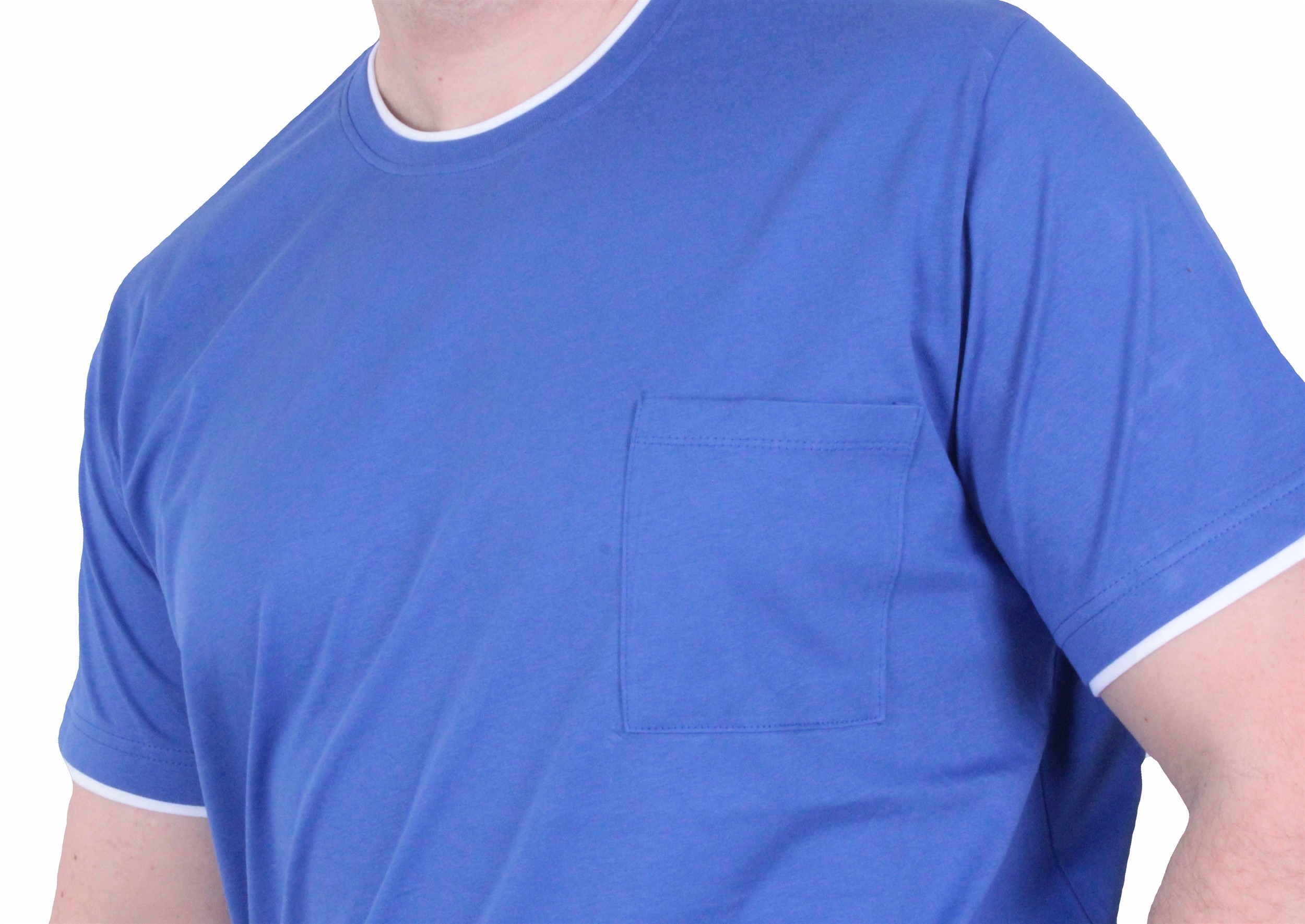 Starbattal Erkek Büyük Beden Sıfır Yaka Tişört Cepli 26143 SAKS