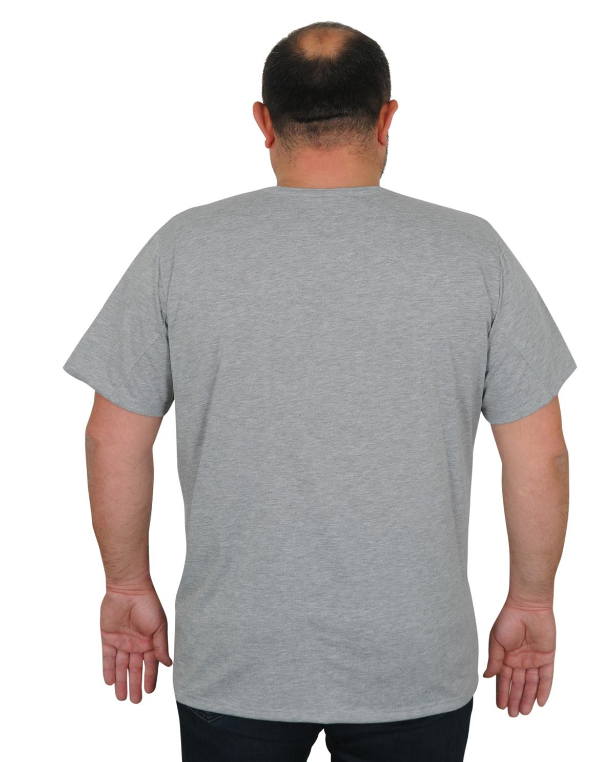 Starbattal Büyük Beden Basic Tişört 11100 GRI MELANJ