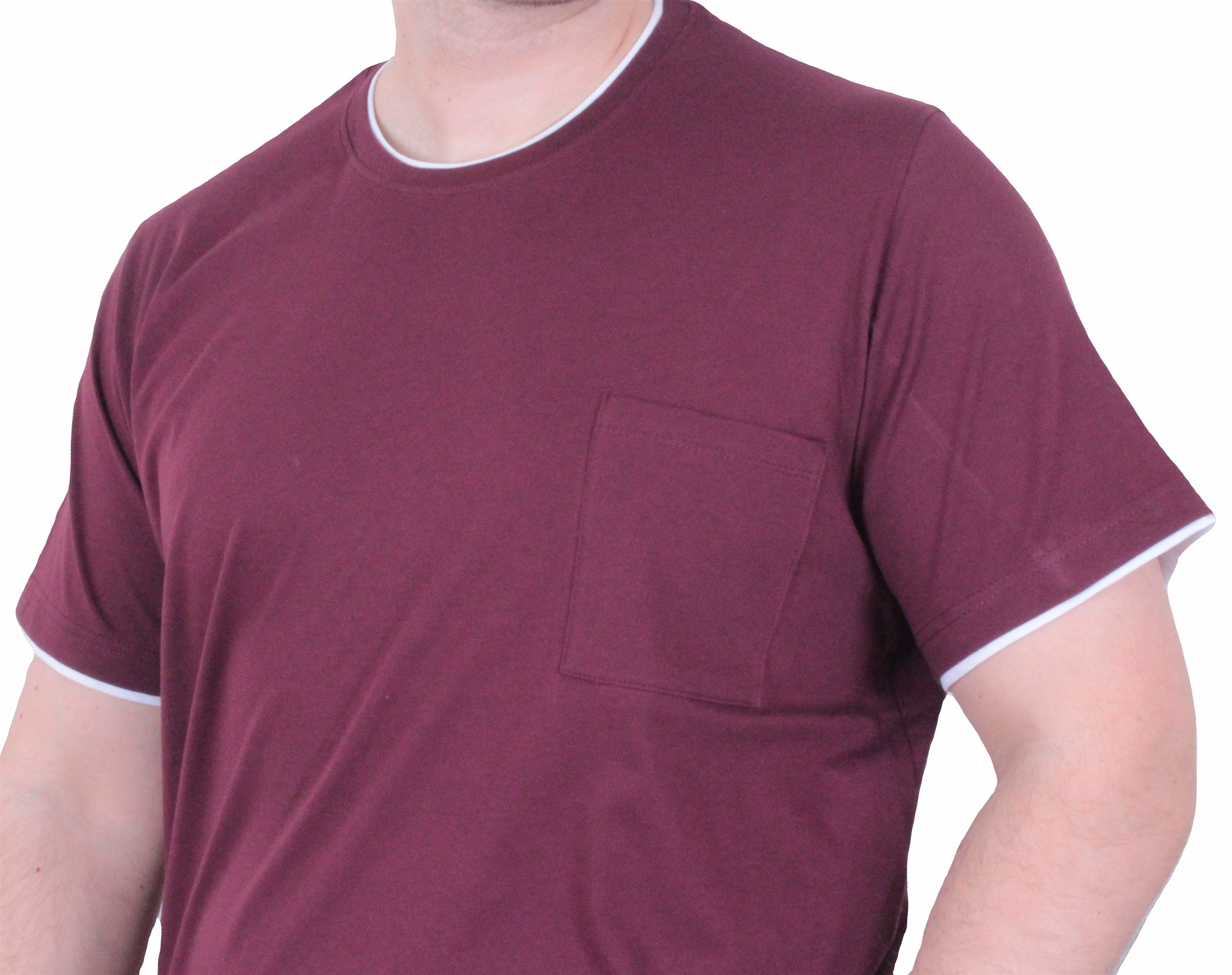 Starbattal Erkek Büyük Beden Sıfır Yaka Tişört Cepli 26143 MURDUM