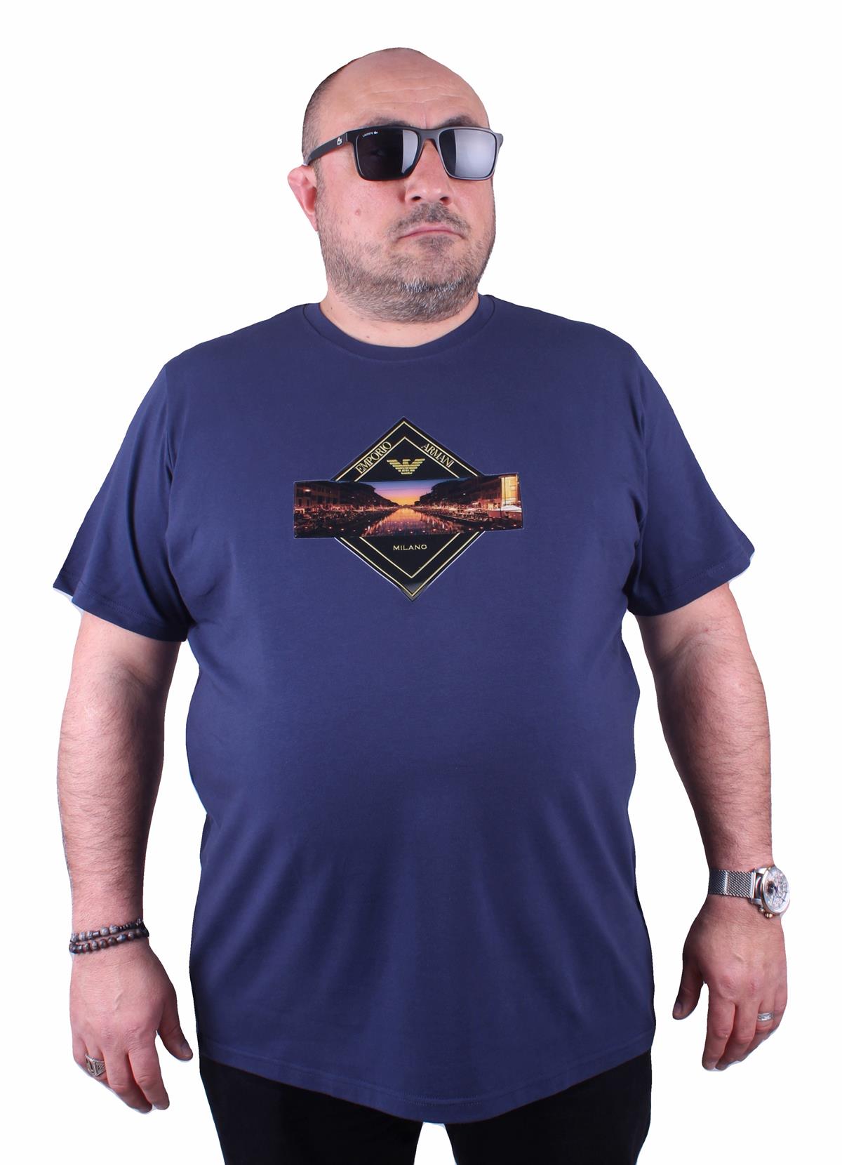 EA Sıfır Yaka Tişört 23152 Marin