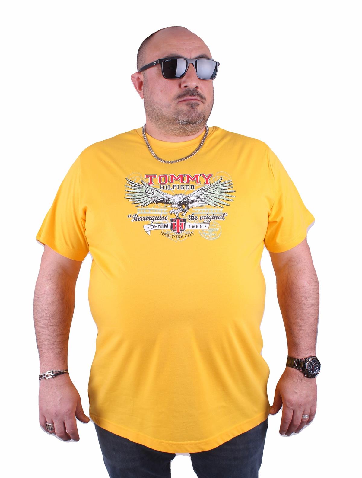 Erkek Büyük Beden TMY Tişört 23164 HARDAL