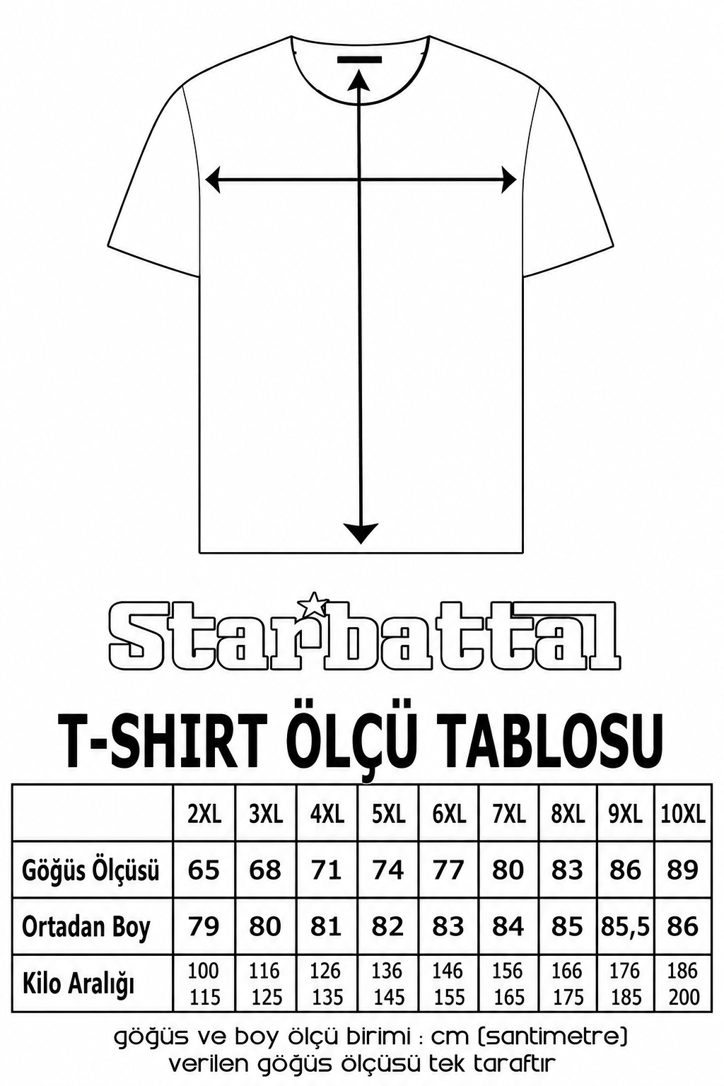 Starbattal Erkek Büyük Beden Sıfır Yaka Tişört One Time 26156 BEYAZ