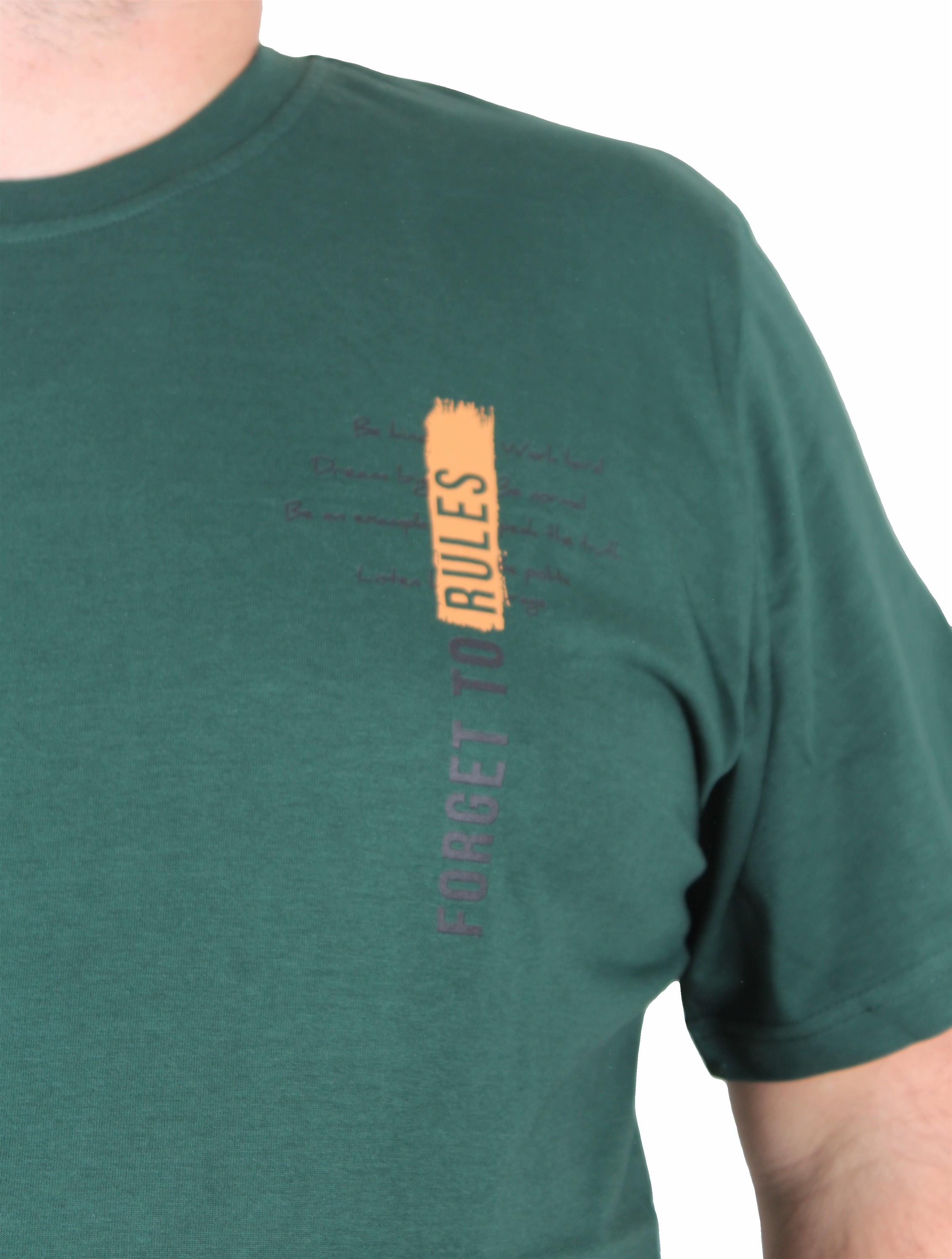 Starbattal Erkek Büyük Beden Sıfır Yaka Tişört Forget To Rules 25156 NEFTI