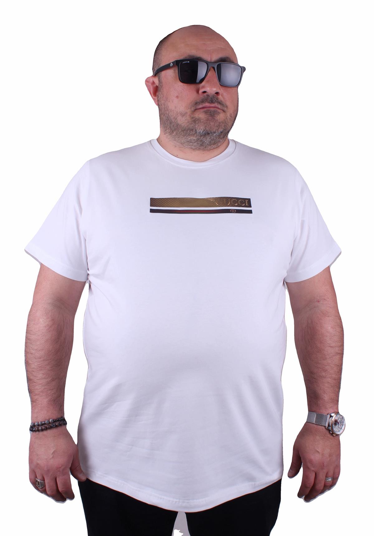 GCC Sıfır Yaka Tişört 23158 BEYAZ