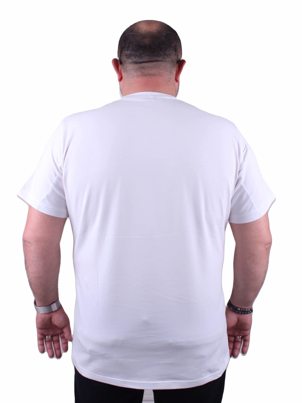 EA Sıfır Yaka Tişört 23156 BEYAZ