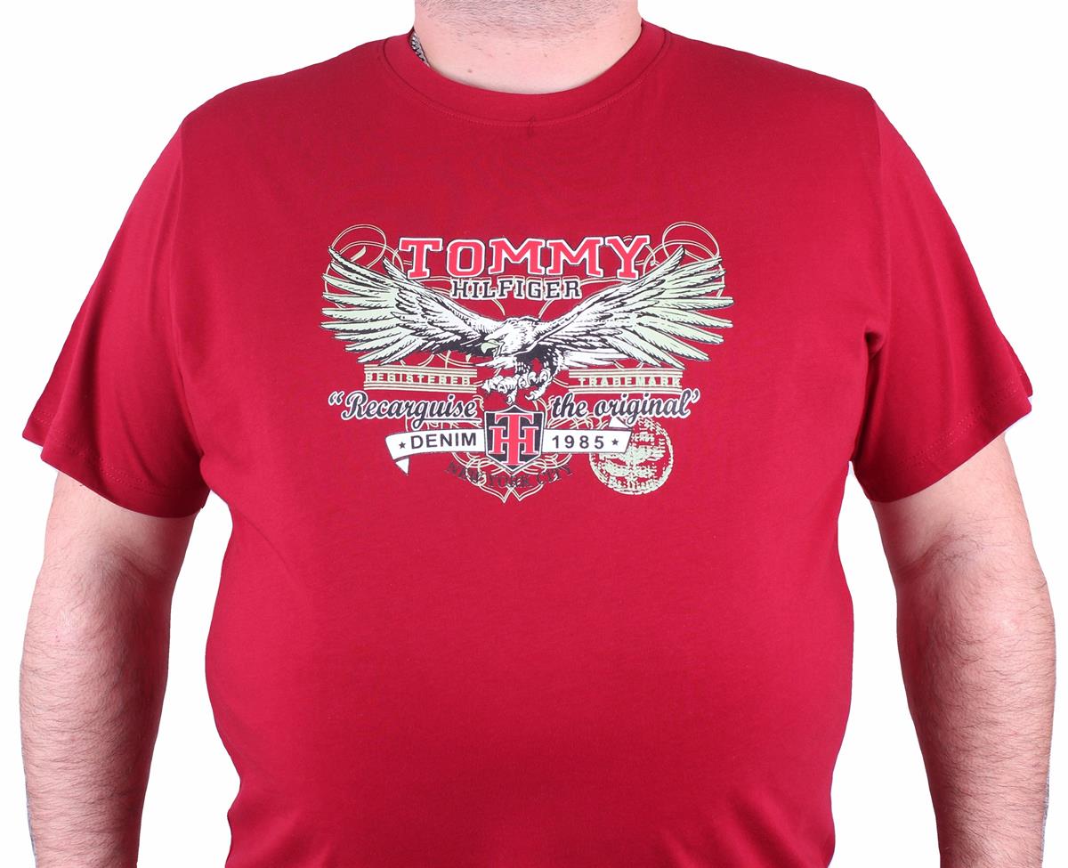 Erkek Büyük Beden TMY Tişört 23164 BORDO