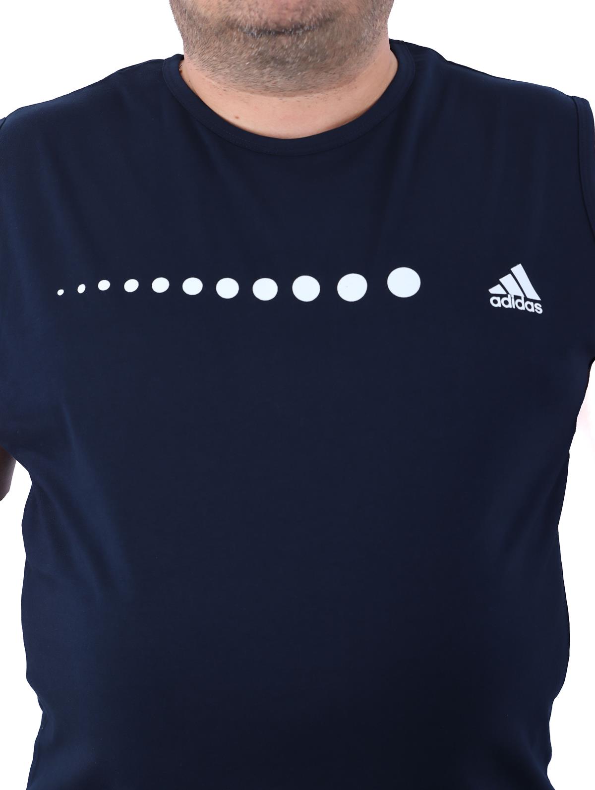 Büyük Beden Erkek Atlet Bisiklet Yaka Adds Lacivert 22124-4 Std