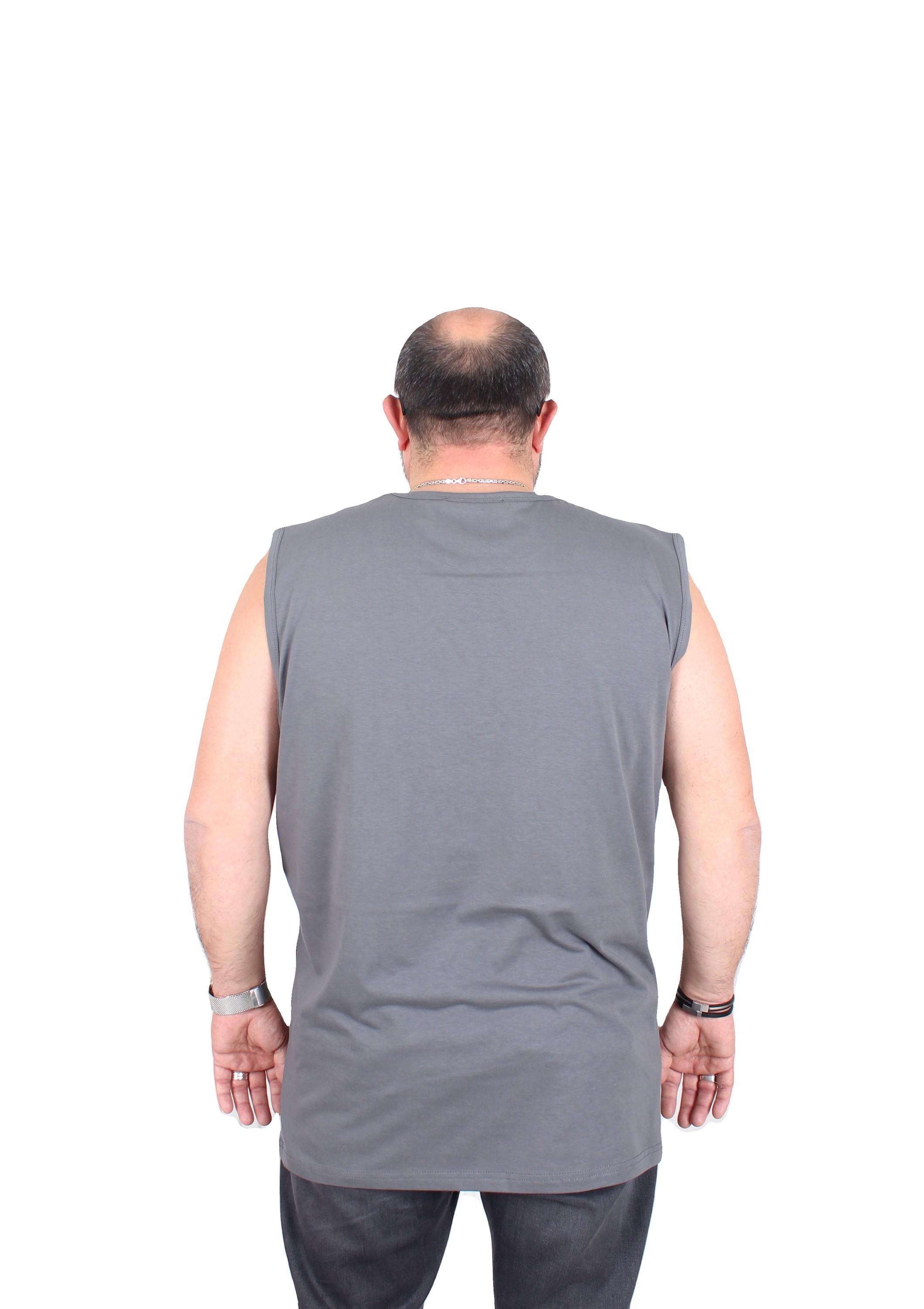 Starbattal Büyük Beden Baskılı Kolsuz Tişört Denim 25154 FUME