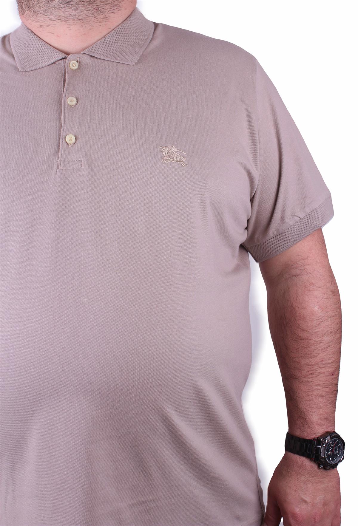 Büyük Beden Erkek Polo Tişört 23406 TOPRAK