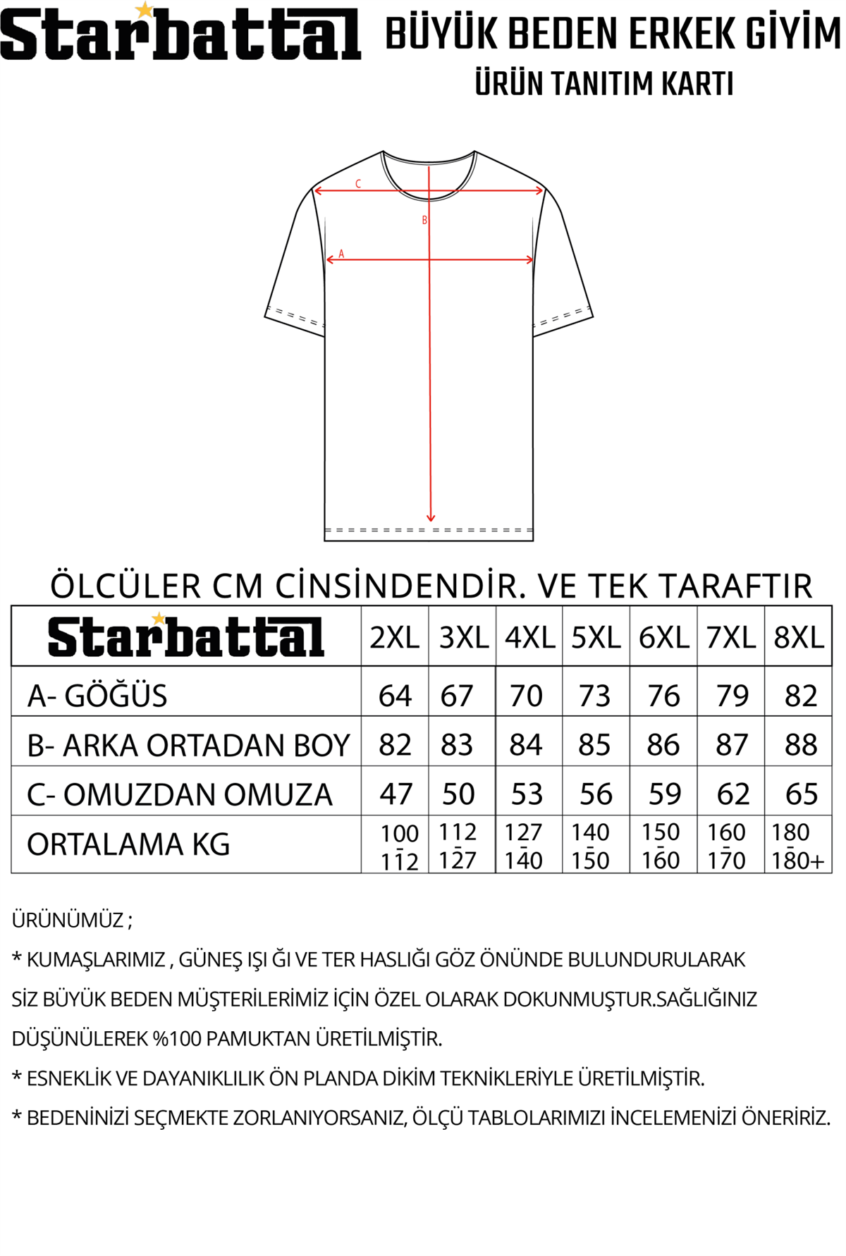 Starbattal Büyük Beden Unisex Yelek 23600 GRI