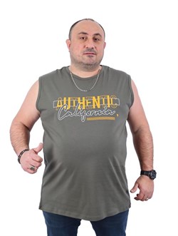 Büyük Beden Erkek Atlet Bisiklet Yaka California Haki 22133-3-3521