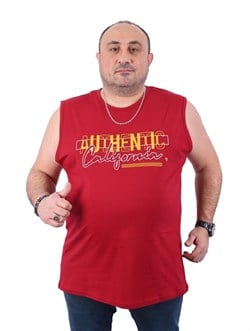 Büyük Beden Erkek Atlet Bisiklet Yaka California Bordo 22133-2-3530