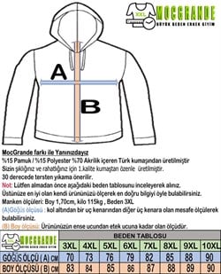 Büyük Beden Erkek Sweetshırt Oduncu Fermuarlı Kapşonlu  Çift Cep Kapaklı Lacivert 21300-4-4184