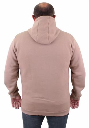 Starbattal Büyük Beden Erkek Basic Sweat Kapüşonlu 11700 TOPRAK