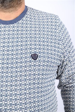 Starbattal Büyük Beden Erkek Bisiklet Yaka Sweatshirt 22715-764