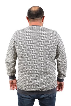 Starbattal Büyük Beden Erkek Bisiklet Yaka Sweatshirt 22715-785