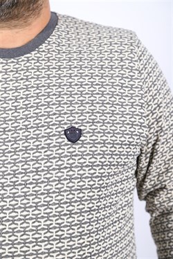 Starbattal Büyük Beden Erkek Bisiklet Yaka Sweatshirt 22715-785