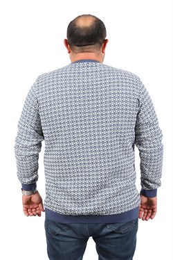 Starbattal Büyük Beden Erkek Bisiklet Yaka Sweatshirt 22715-764