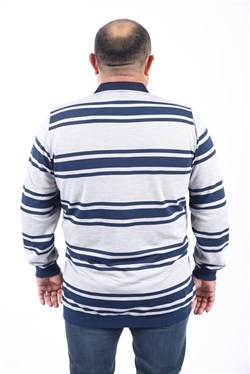 Starbattal Büyük Beden Erkek Polo Yaka Sweatshirt 22404-746