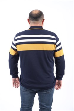 Starbattal Büyük Beden Erkek Polo Yaka Sweatshirt 22404-728