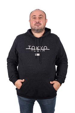 Starbattal Büyük Beden Erkek Sweat  Kapüsonlu Tokyo 22702-1302