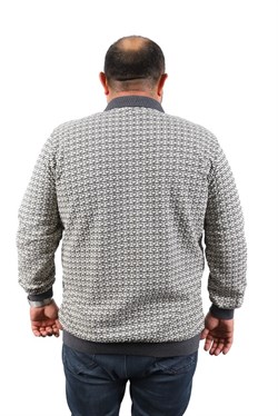 Starbattal Büyük Beden Erkek Sweatshirt Polo Yaka 22714-721