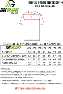 Starbattal Büyük Beden Erkek Tişört Uzun Kol Bisiklet Yaka- 11102-7