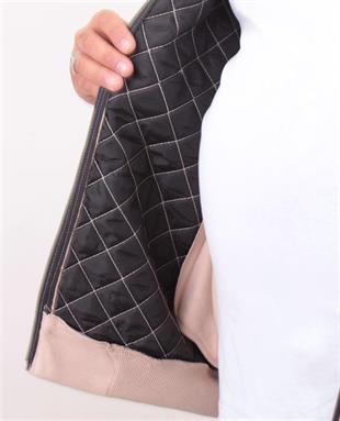 Starbattal Büyük Beden Fermuarlı Hırka Diamond 23281 BEJ